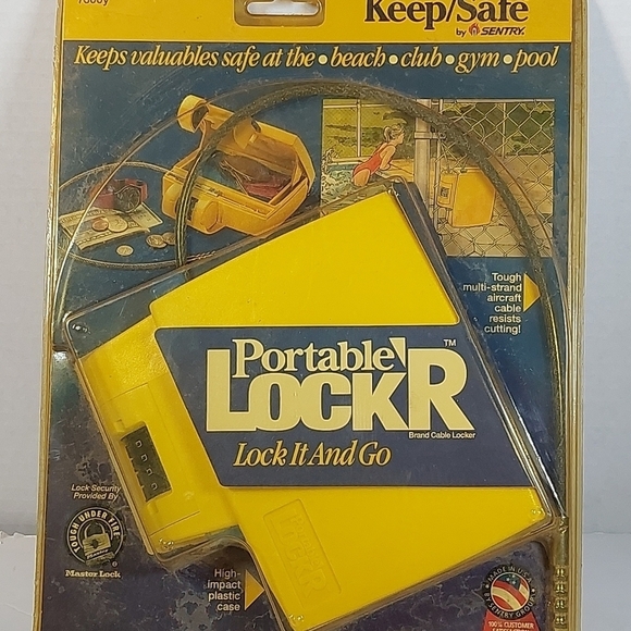 SENTRY ~Portable 4 Number Combination Lock'r Cable Locker - Lock It & Go~ NEW - Picture 1 of 7